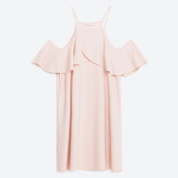 Zara blush pink dress cold shoulder ๐ - Picture 2 of 16